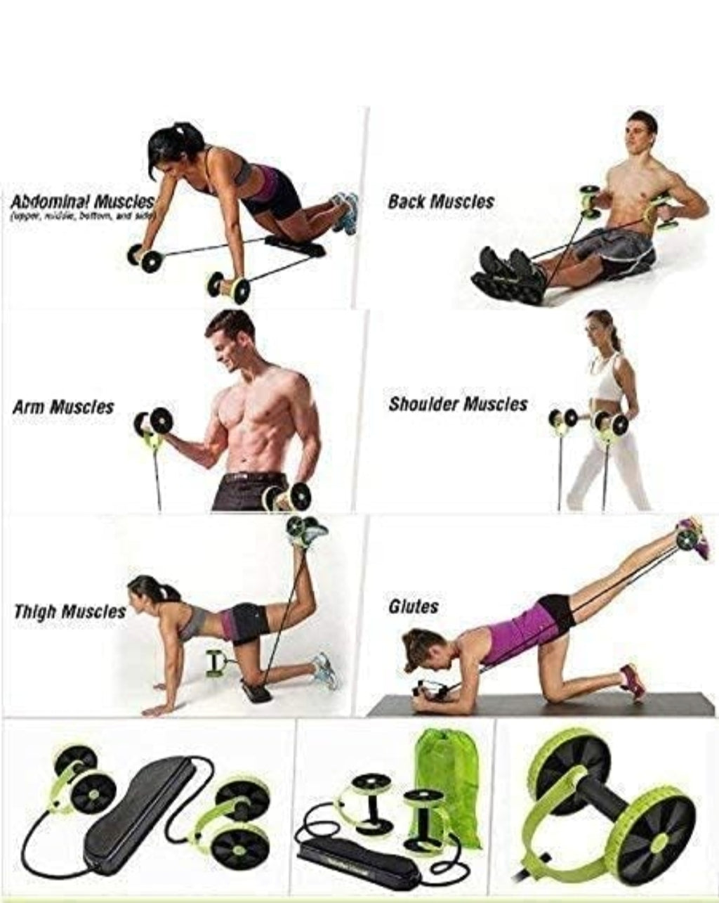 Wheel Roller for Core Workouts, Abdominal Roller Wheel with Knee Pad